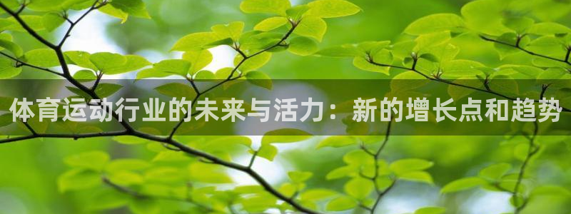 MK体育官网下载招商:体育运动行业的未来与活力:新的增长点和